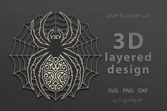 3D Layered Spider Mandala Laser Cutting for Autumn Amp Projects