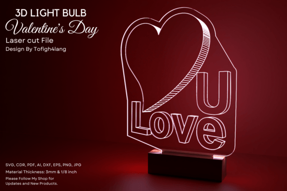 3D Light Bulb Laser Cut Valentine: A Must-Have for Crafters