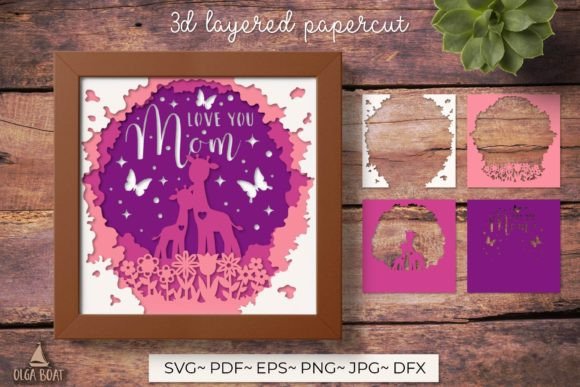 3D Love You Mom SVG for Mother’s Day Projects