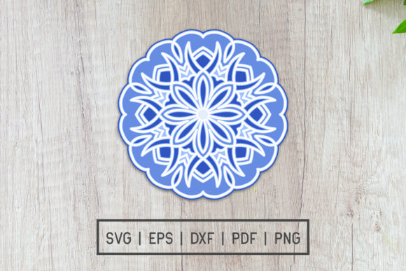 3D Mandala Design: A Versatile SVG Asset for Shadow Box Branding