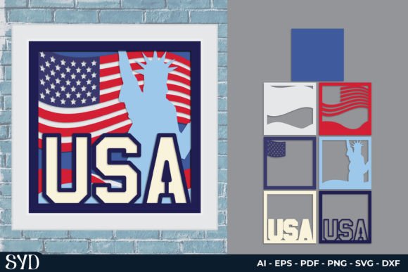 America 3D Shadow Box SVG Review for Marketing and Branding