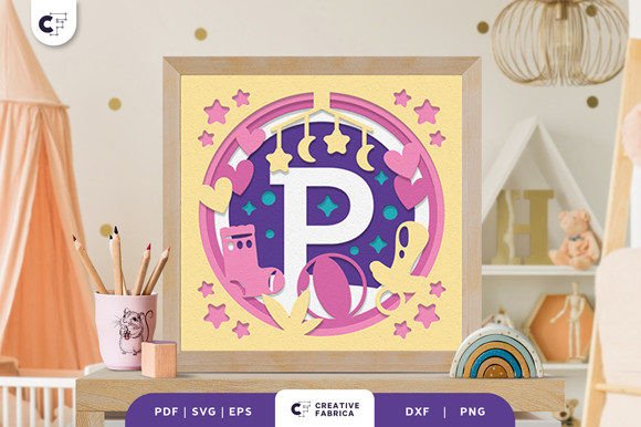 Baby Alphabet P Monogram 3D SVG Review for Digital Sellers