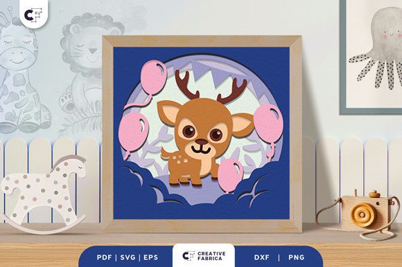Baby Deer 3D Shadow Box Papercut: A Designer’s Perspective