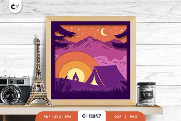 Camping 3D Shadow Box Paper Cut: A 3D SVG Seasons Review