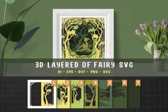 Fairy Tale 3D Popup Card Template for Crafts and Graphics