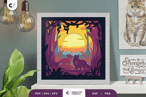 Fox in the Forest 3D SVG for Editorial and Web Design