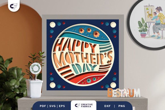 Groovy Mother s Day 3D Shadow Box SVG Review