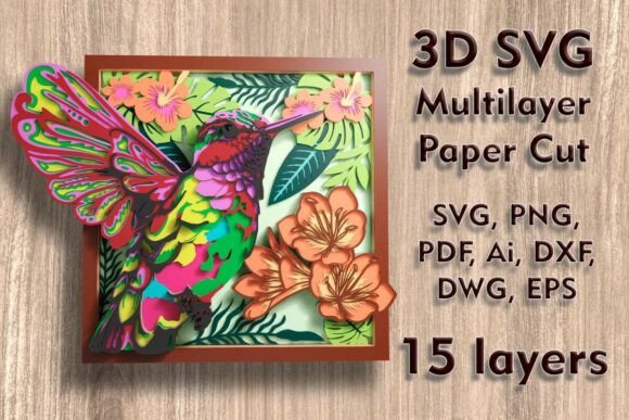 Hummingbird 3D Shadow Box PaperCut Files Review