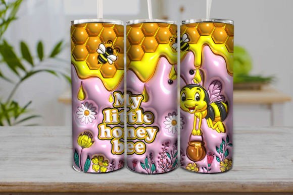 My Little Honey Bee 3D Inflated Tumbler Graphics for Mugs Amp Projects