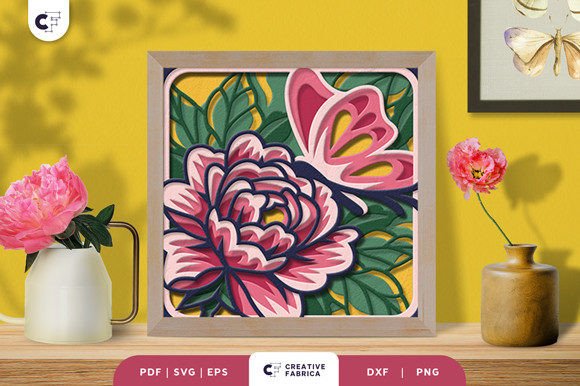 Peony Flower 3D Shadow Box Paper Cut: A Seasons 3D SVG Review