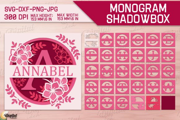 Shadow Box Alphabet Bundle: A Laser Cutting Design for Shadow Boxes and More