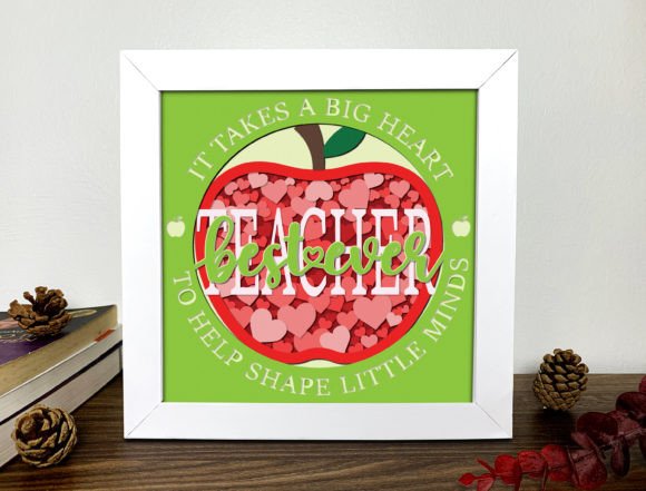 Teacher Day 3D SVG Shadow Box Review for Brand Design