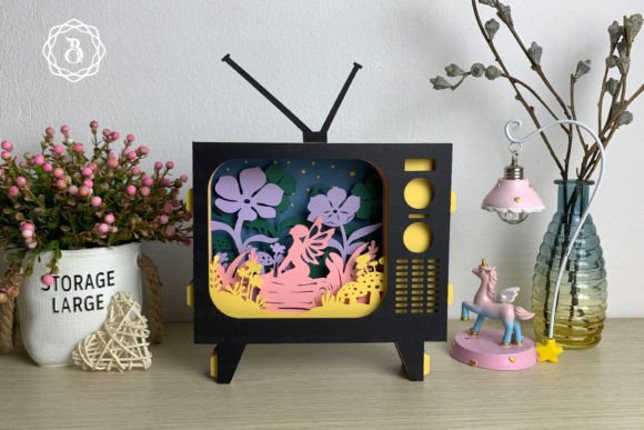 Television Popup 3D Card Fairy: A Versatile Graphic Design Asset for Local Businesses